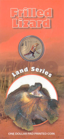 2009 Australia $1 (Land Series-Frilled Lizard)